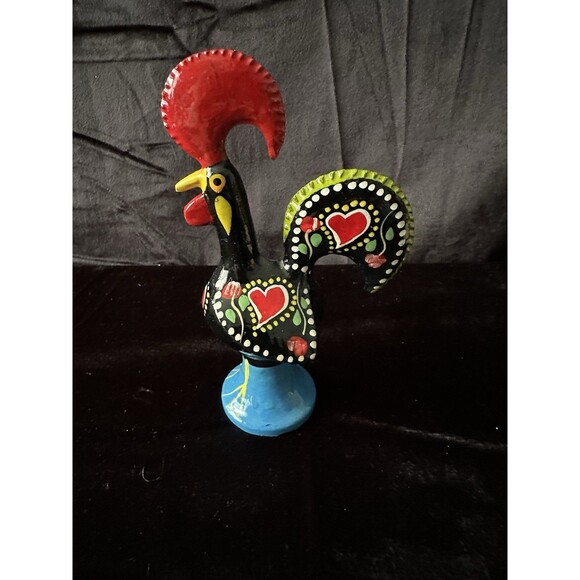 Other - Vintage Russian Cast Metal Rooster, Figurine Is Handpainted, Folk Art 5.5” Tall